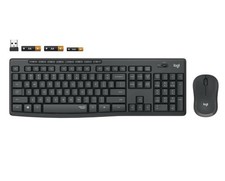 Logitech MK295 Silent Wireless Keyboard Mouse Combo Black USB Receiver picture