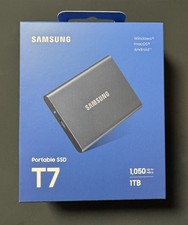 Samsung T7 1TB Portable External SSD USB-C Gray MU-PC1T0TAM New Sealed picture