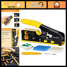 All-in-One Ethernet Crimp Tool Kit, Pass Through RJ45 Crimper, Networking Tool picture