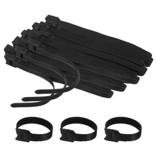 PATIKIL 8 Inch Reusable Cable Ties, 210 Pcs Management Ties Black picture