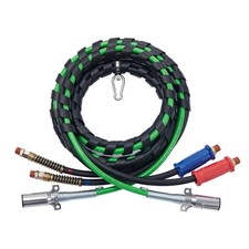 12FT Semi Truck Air Lines Kit with 2PCS Glad Hands, 3-in-1 Air Hoses & 7 Way ABS picture