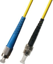 2M Singlemode Simplex Fiber Optic Cable 9/125 FC ST Patch Cable Patch Cord picture