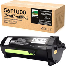 56F1U00 Toner Cartridge for Lexmark MS521, MX522 & MX622 Series Laser Printers picture