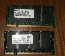 2x Samsung 256MB 512MB M470L3224FT0-CB3 PC2700S-25331-A0 CL2.5 Laptop  picture
