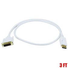 3FT DisplayPort DP Male to DVI Male M/M Cable Cord PC TV Mac Monitor Gold Plated picture