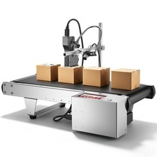 Table-top Conveyor Inkjet Printer, 2-12.7mm Auto Date Coder USB Multi-Language picture