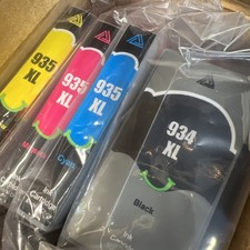 Premium Ink Cartridge Ink Printer 935 and 934 3) Colors & 1 Black XL- Open Box picture