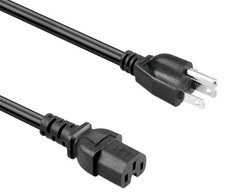 Genuine UL Replacement 125V 13A 16AWG Notched 3 Prong Plug MA-PWR-Cord-US picture