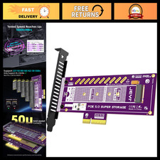 PCIe 5.0 4X to M.2 NVMe Adapter Card for Gen5 SSDs - 128Gbps High-Speed Transfer picture