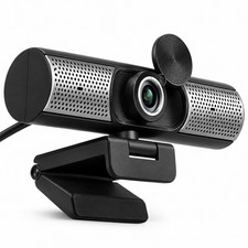 2K HD Webcam with Microphone Dual Speakers Privacy Cover Tripod USB Plug & Play picture