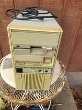 Vintage 80s Ibm Compatible PC TECH computer Tower W/ Turbo See Video Powers Up picture