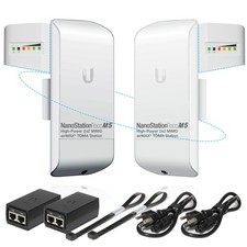 Wireless Bridge Ubiquiti LOCOM5 PRE-CONFIGURED, Bundle of 2 Ubiquiti Nanostat... picture