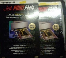 Hammermill Jet PRINT Poster 11 x 17 Heavy Gloss Photo Paper Lot Ink Jet Graphic picture