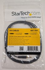 StarTech MU6MMS 6 ft Slim 3.5mm Stereo Audio Cable Male to Male - Brand New picture