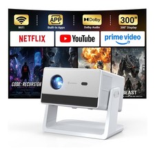 HAPPRUN 1500 ANSI Portable Projector with Built-in Streaming Apps White picture