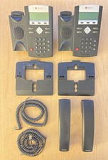 LOT OF 2x Polycom SoundPoint Digital Phones IP330 & IP335 + Handsets & Stands picture