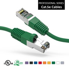 20 Pack of 50Ft CAT5E Shielded (FTP) Ethernet Network Booted Cable 15-200 Feet G picture