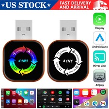 4 IN 1 Wireless Carplay Android Auto USB Dongle Mirror Link Adapter Plug & Play. picture
