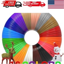 Vibrant 3D Pen Refills 1.75mm PLA Filament - 640ft in 16 Colors with Stencils picture