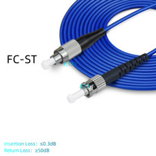 2Pcs 1m 2m 3m 5m 10m 15m FC/UPC to ST/UPC SM OS2 Armored Fiber Optic Patch Cord picture