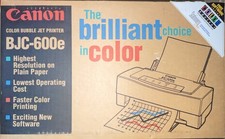 Canon BJC-600e Color Bubble Jet Printer NEW Sealed in Original Box Vintage NOS picture