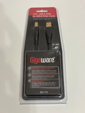Gigaware New 26-712 Computer Cable USB-A Male to USB-B Male 3 Feet Black MAC PC picture