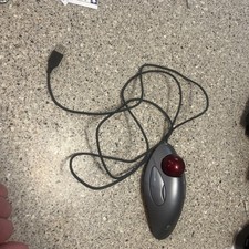 Logitech T-BC21 Optical Trackman Red Marble Mouse USB Wired picture