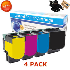 4 PK 80C1HK0 80C1HC0 80C1HM0 80C1HY0 Color BK Toner Set For Lexmark CX510 CX410 picture