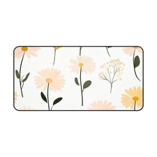 Daisy Floral Desk Mat - Aesthetic Flower Mouse Pad for Office picture