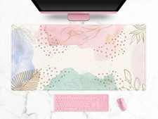 Boho Pastel Painting Mouse Pads, Abstract Mousepad XXL,Extended Mouse Pad for... picture