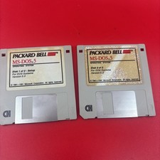 Microsoft MS-DOS 5.0 Operating System 1991 3.5 Floppy Packard Bell picture