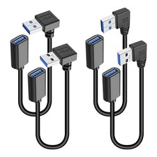 UCEC 4PCS 90 Degree USB 3.0 Black-Up & Down, Left & Right Angle Update picture