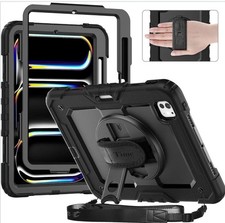 timecity for iPad Pro 11 Inch M4 Case 2024 5th Gen, 360° Rotating Stand, Pe picture