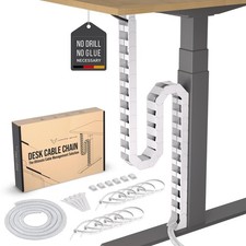 Ultimate Setup Under Desk Cable Management Vertebrae - Perfect for Sit White  picture