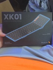 ProtoArc Foldable Wireless Bluetooth Keyboard, Full Size, Rechargeable, XK01 picture