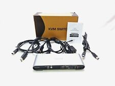 Terived 2 Port DP USB 3.0 Automatic KVM Switch Dual Monitor 4K@144Hz Two Comp. picture