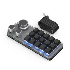 Custom Knob Keyboard Office Mini Quick Mechanical Hot Swap Keyboard LED RGBLight picture