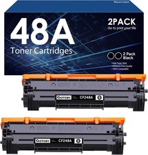 48A CF248A Toner Cartridge Replacement Black 2 Pack for Printers picture