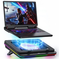 IETS GT600 RGB Laptop Cooling Pad 5.5in Turbo Fan 14-19in Gaming Cooler Stand picture