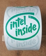 Large Green Intel Decal Sticker 3 11/16