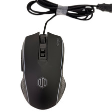 Periphio LED Wired Gaming Mouse Black Ergonomic Optical USB PC Computer picture