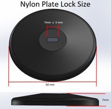 Adhesive Security Plate with Slot for Cables To Lock Down Laptops, Tablets picture