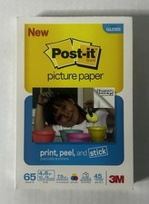 3M Post-it Picture Paper 4x6 Peel & Stick Semi Gloss 65 Sheets New NIP picture