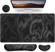 4 in 1 Large Mouse Pad and Keyboard Wrist Rest Set with Coaster 31 5x12 in picture