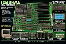 TXM 8 Rev E 8088 8MHz XT Motherboard Phoenix BIOS Vintage IBM PC Compatible picture