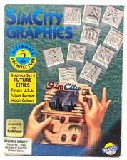 SIM CITY GRAPHICS SET 2: FUTURE CITIES Commodore AMIGA Game USA Europe Moon CIB picture