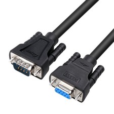 2m DB9 RS232 Serial Cable Male to Female Computer Monitor Cable 9 Pin Null Mo... picture