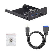 1* Front Panel 20Pin to Type-C USB 3.0 Micro SD/TF For Windows/Linux/Mac OS picture