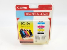 Canon BCI-3e Multipack 4-Ink Tanks Black Cyan Magenta Yellow - Sealed Pack - New picture