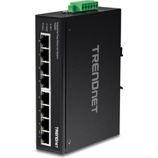 TRENDnet 8-Port Industrial Unmanaged Fast Ethernet DIN-Rail Switch TIE80 picture